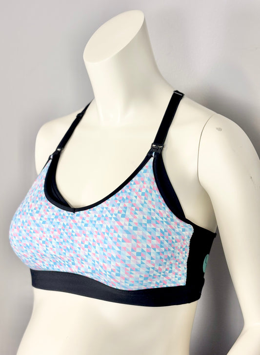 XS - Cadenshae Black & Neon Nursing Sports Bra