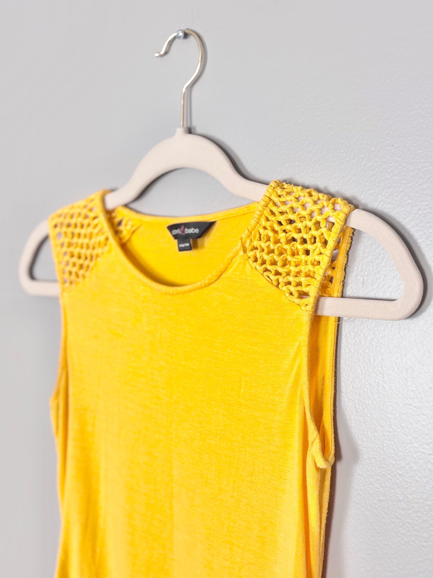 XXS - Stork & Babe Yellow Crochet Top