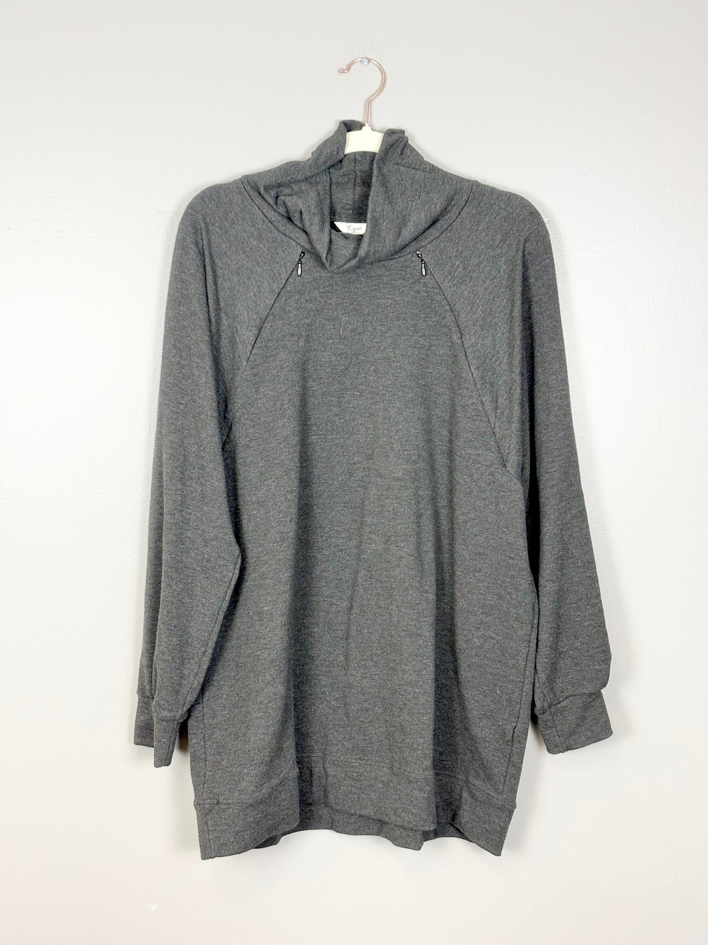 XL - Thyme Grey Nursing Sweater