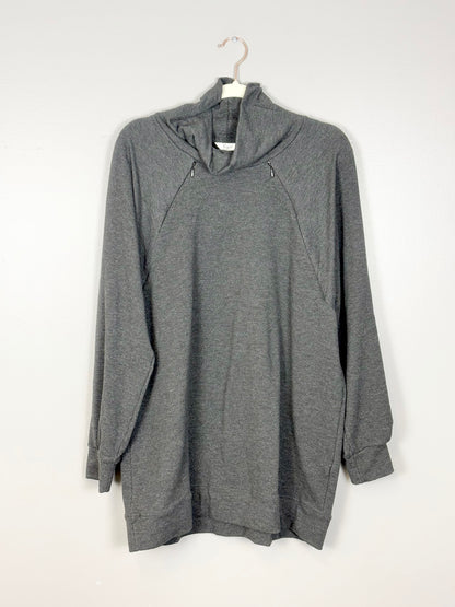 XL - Thyme Grey Nursing Sweater