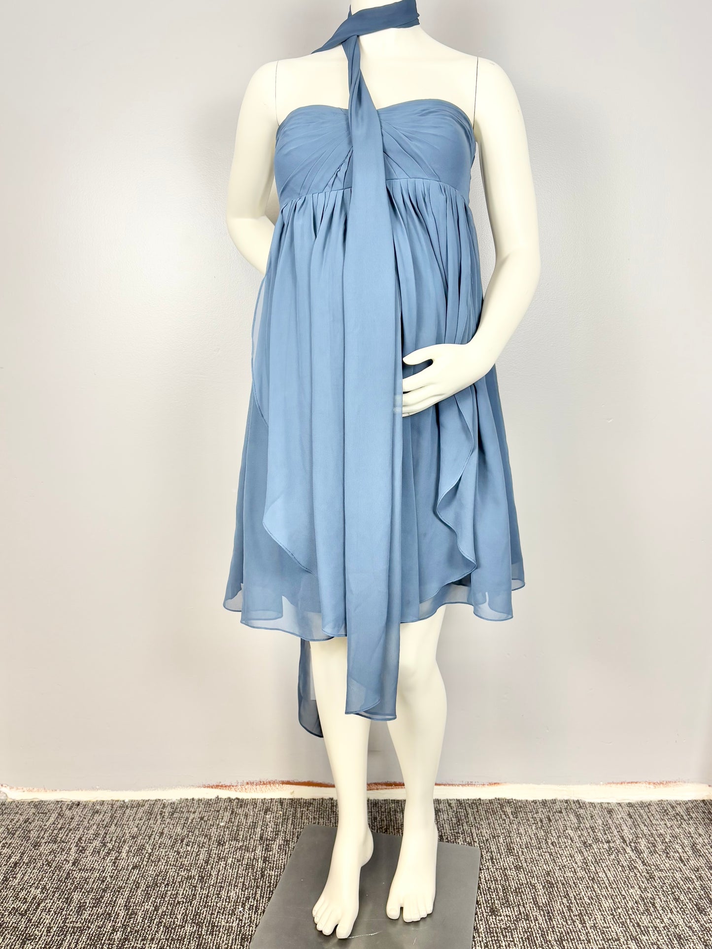 Size 12/L - Jenny Yoo Smoky Blue Event Dress