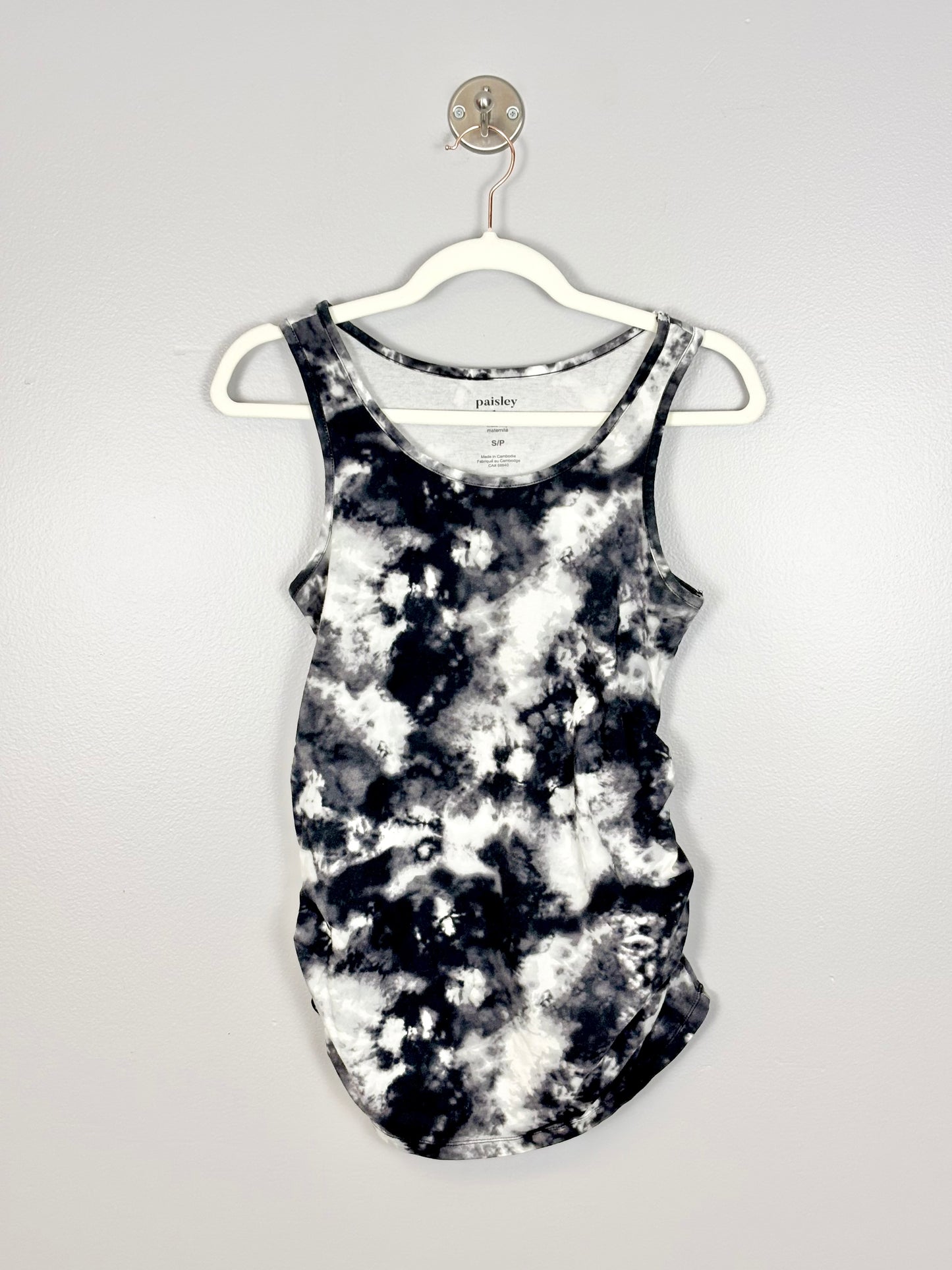 S - Paisley Sky Black Galaxy Tank