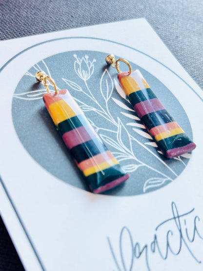 Practically Precious Earrings - Rainbow Rectangle