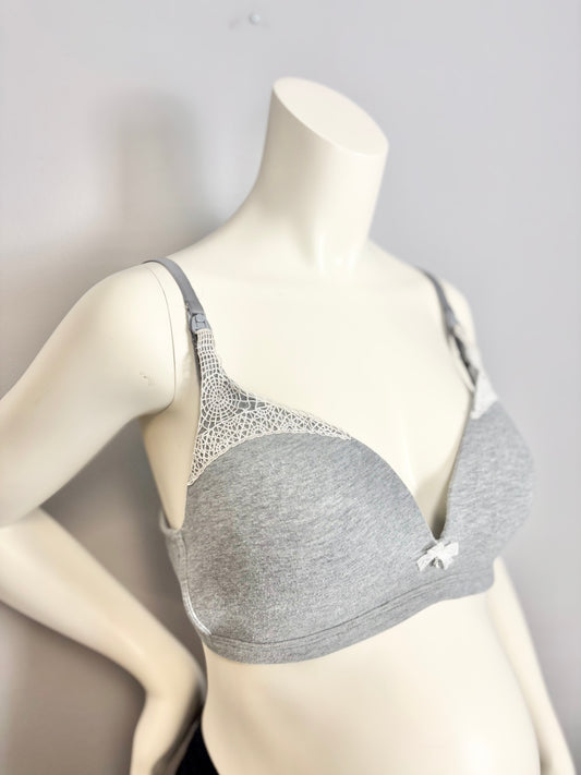 Size 38C/L - Motherhood Grey Nursing Bra