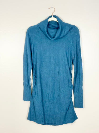 L - Liz Lange Cerulean Cowl Sweater