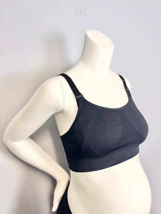 L - Thyme Black Sports Bra