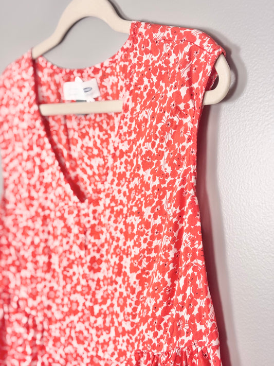 M -  Old Navy Red Floral Sleeveless Top