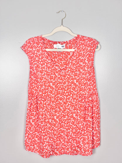 M -  Old Navy Red Floral Sleeveless Top