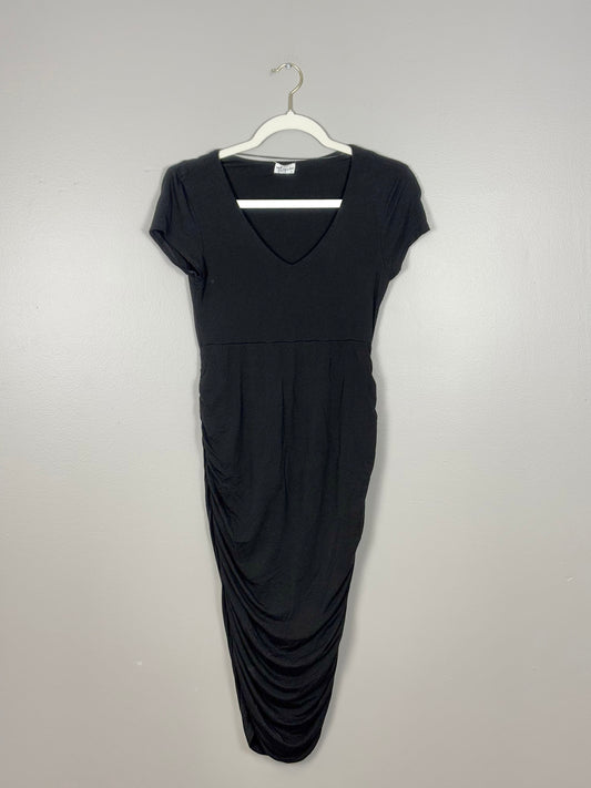 S - Thyme Black Bodycon Dress