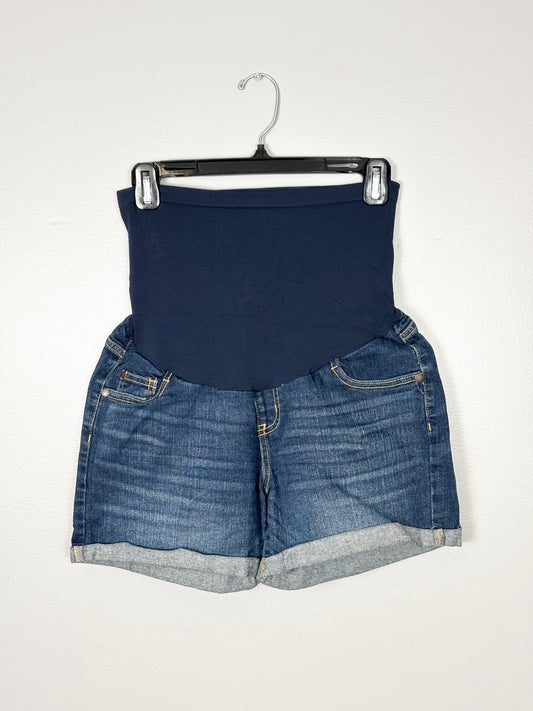 M - Indigo Blue Maternity Shorts