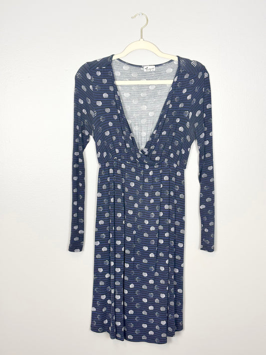 XS - Thyme Navy Dot Jersey Dress