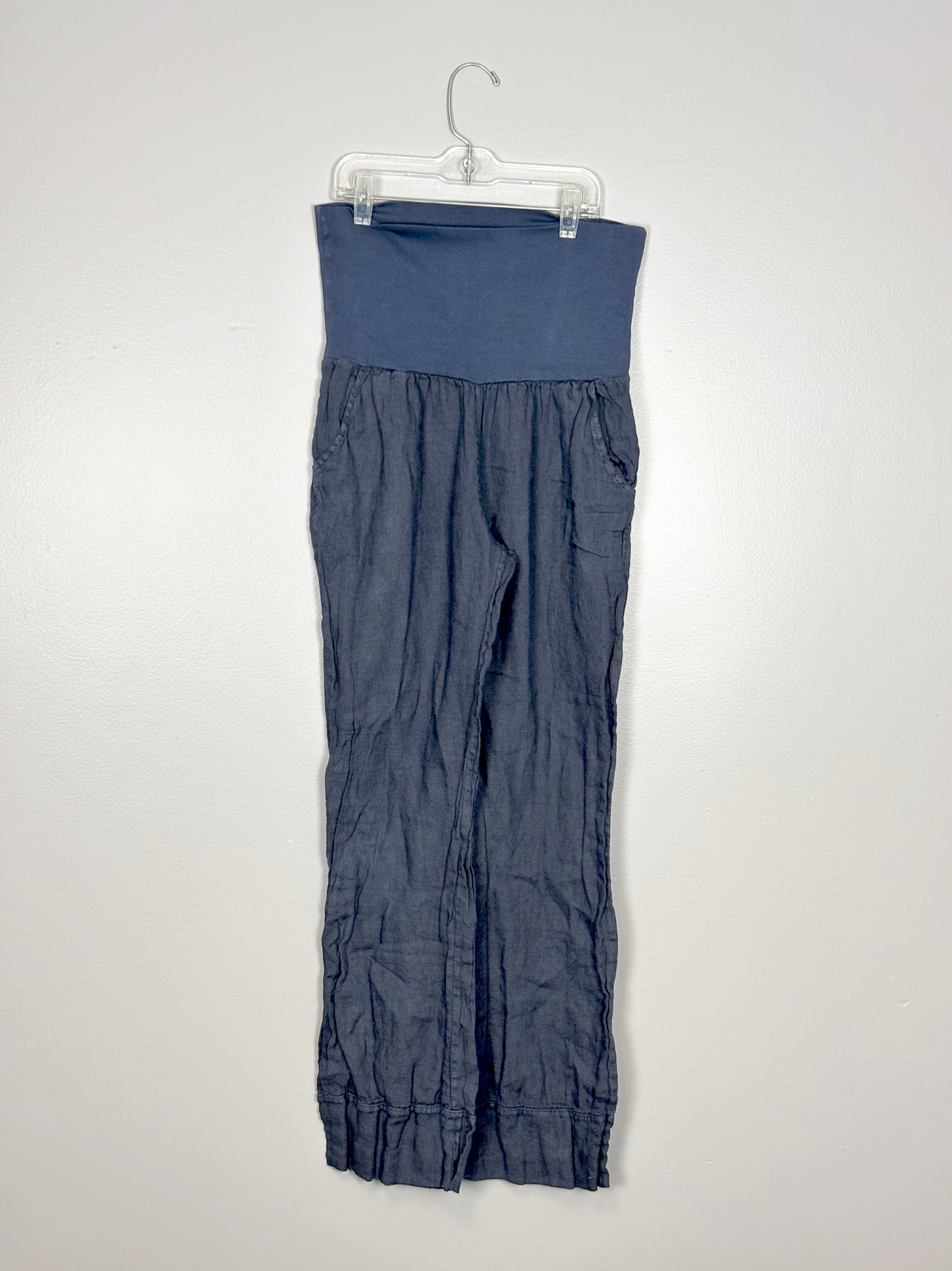 M - “M” Brand Navy Linen Pant