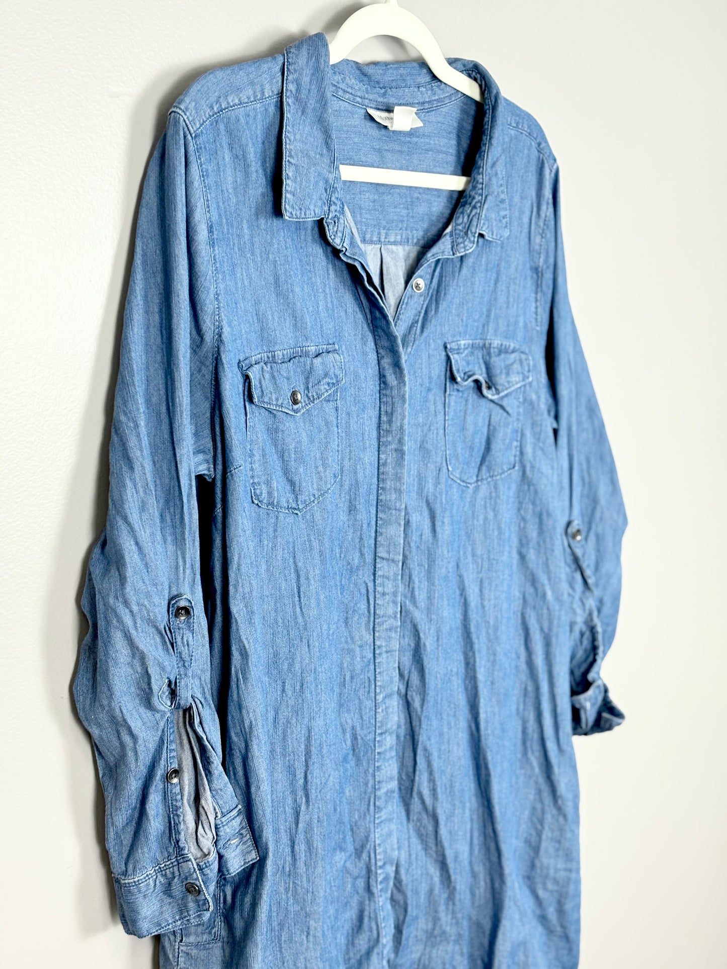 XL - Motherhood Long Denim Tunic